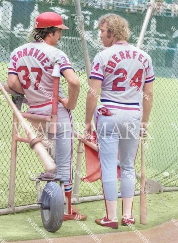 GN801 Keith Hernandez& Ken Oberkfelld Cardinals 8x10 11x14 16x20 Colorized Photo