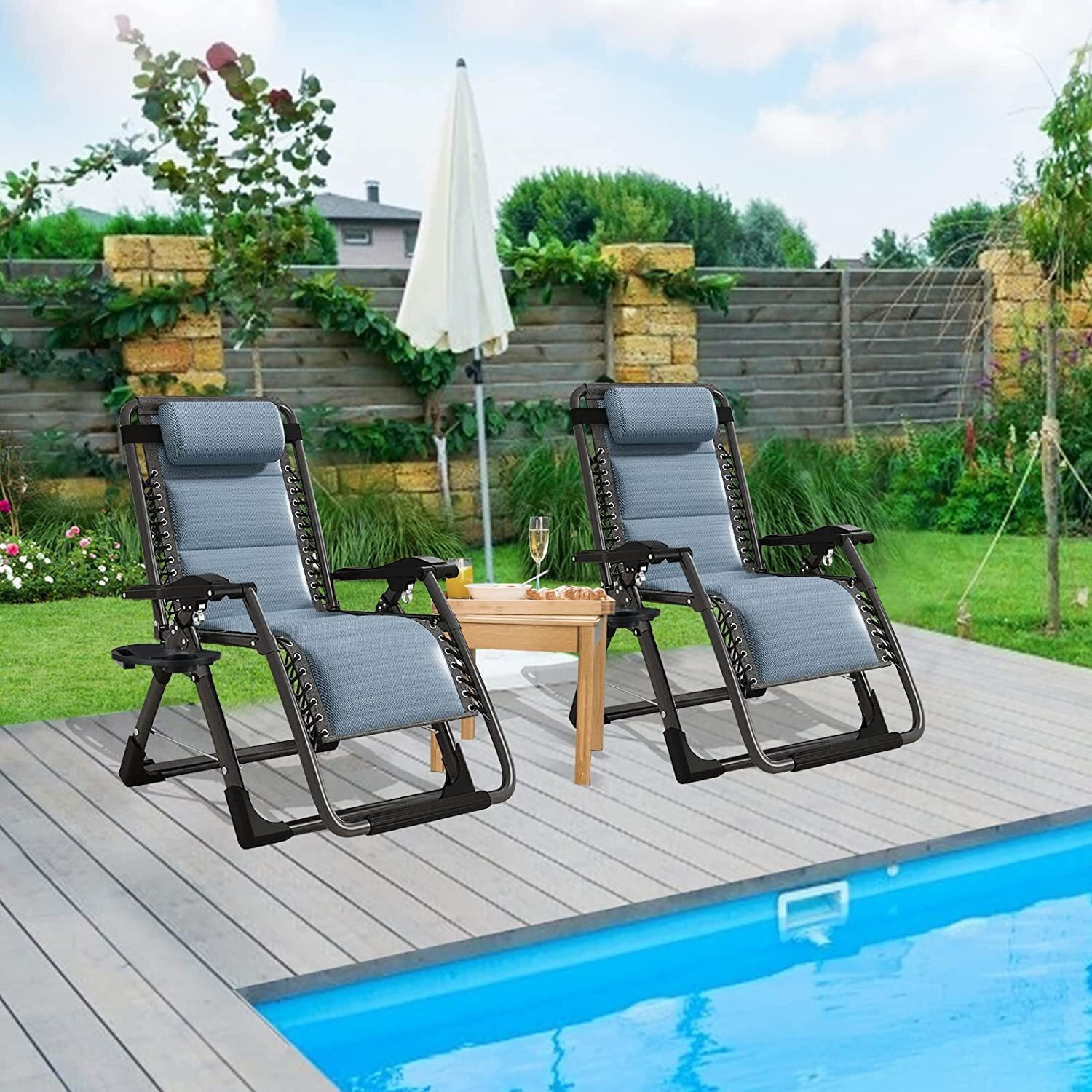 Ice Touch Zero Gravity Chair Ice Silk Folding Adjustable Lounge Outdoor Chairs