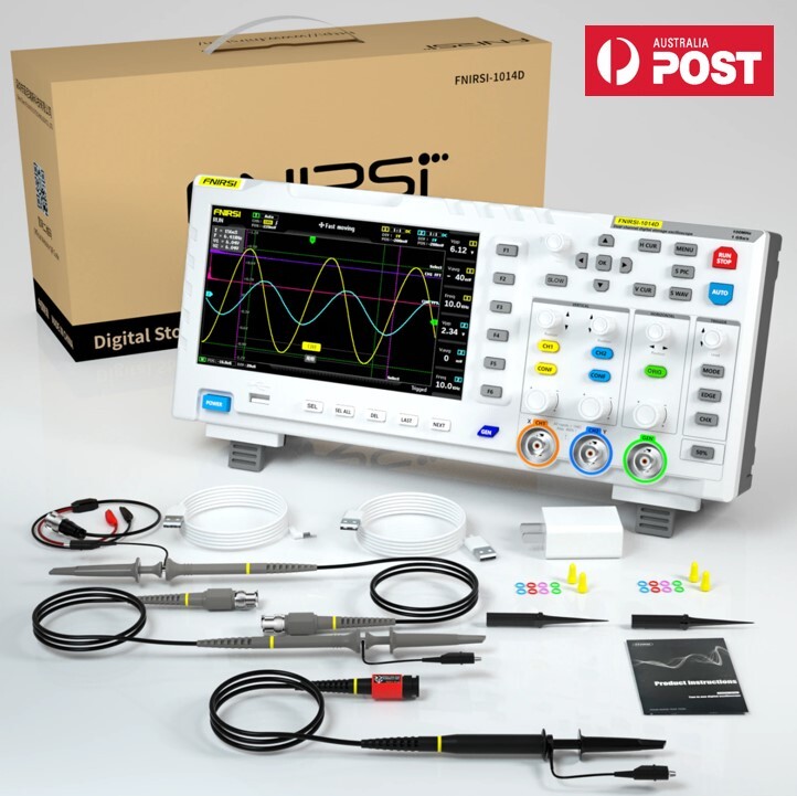 FNIRSI 1014D Digital Oscilloscope 2In1 Dual Channel 100MHz Bandwidth 1GSa/s Rate