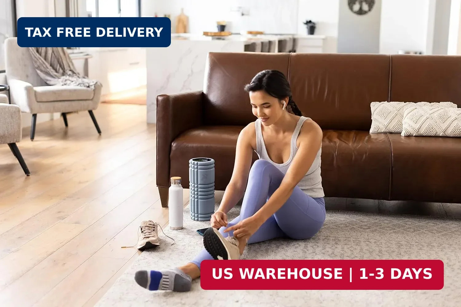 Performance Therapy Grid Patented Multi-Density Foam Massage Roller (80% Recycle
