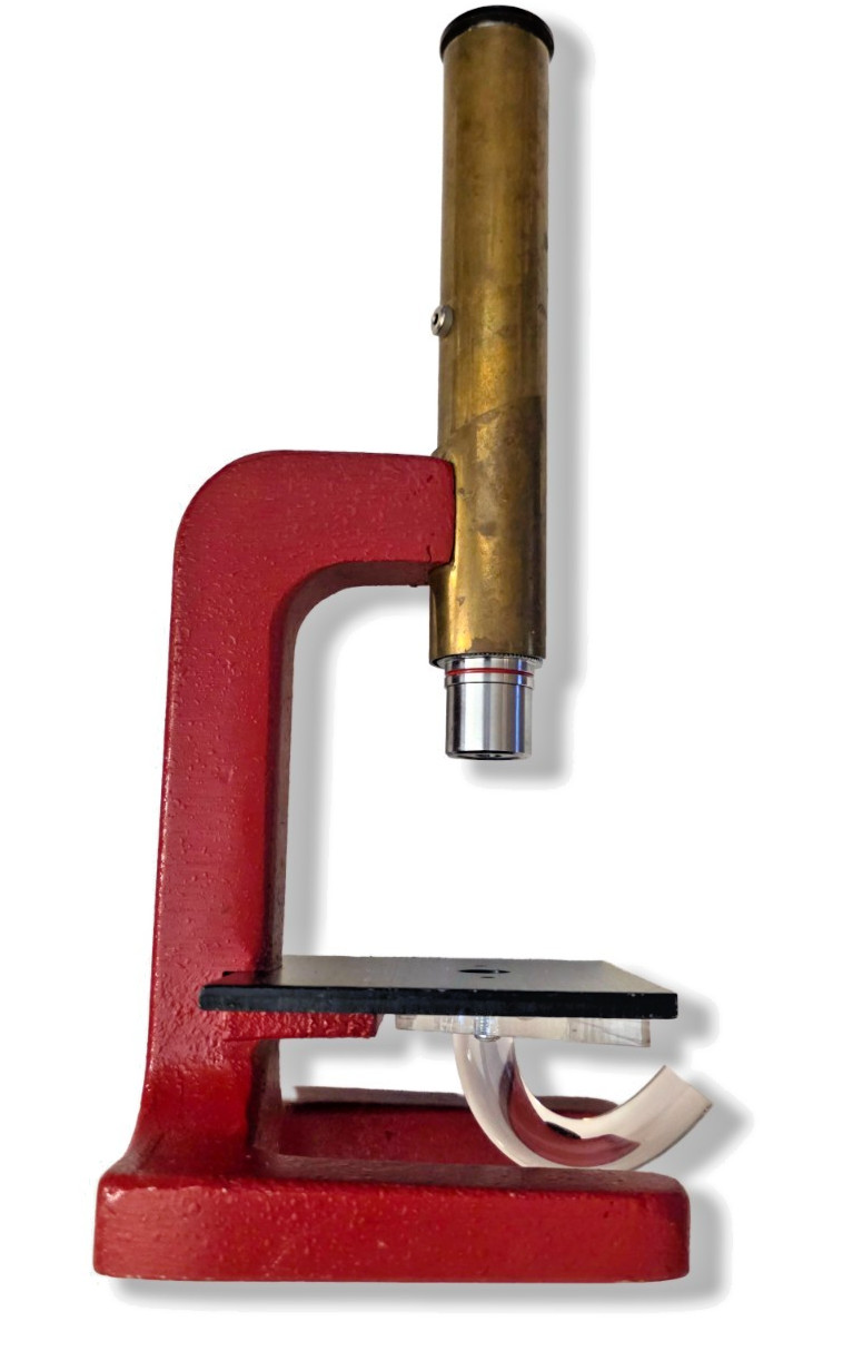 SKU 2607-031 Brock Magiscope Field Microscope Red Copper Body Tube 5x Ocular STE