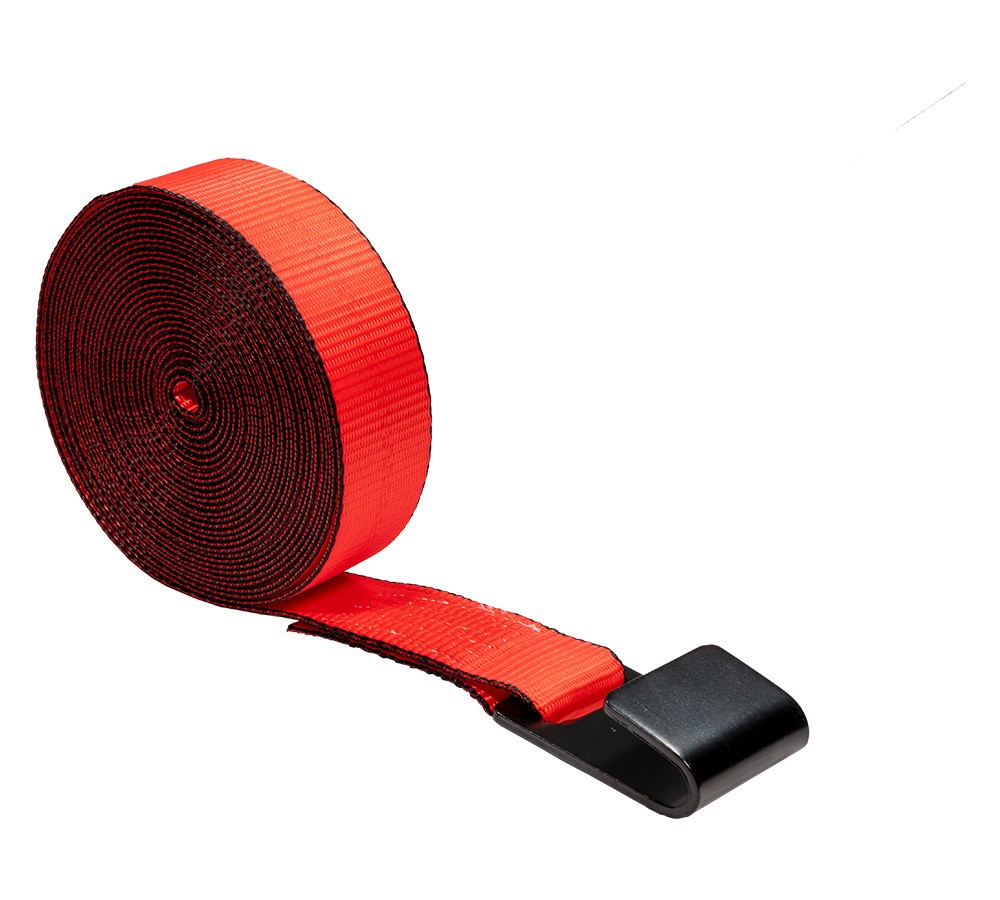 2"x30' Heavy Duty Red Winch Straps Tie Down w/Flat Hook for Truck WLL# 3,333 lbs
