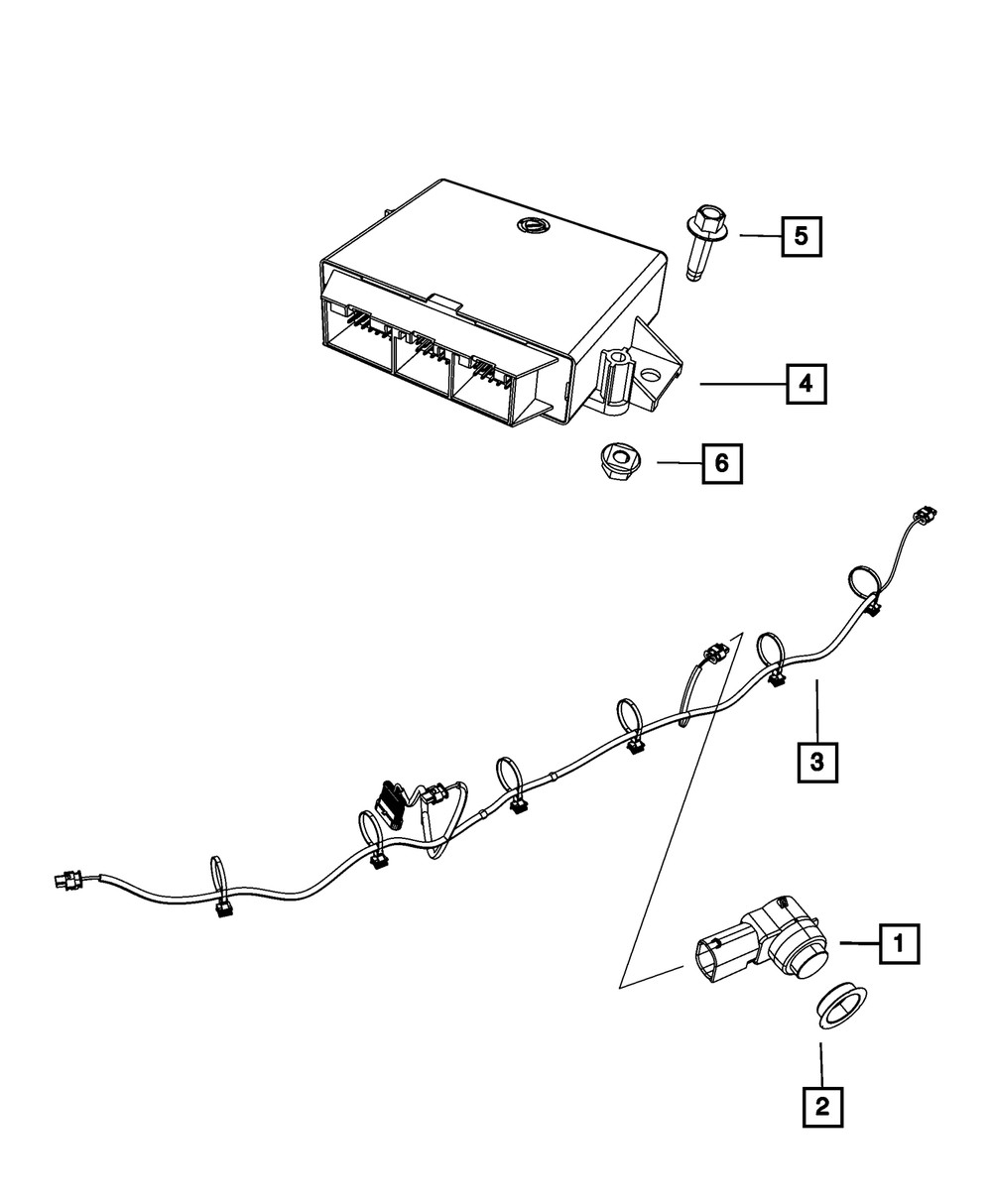 Genuine Mopar Park Assist Sensor 1TR59KFPAC