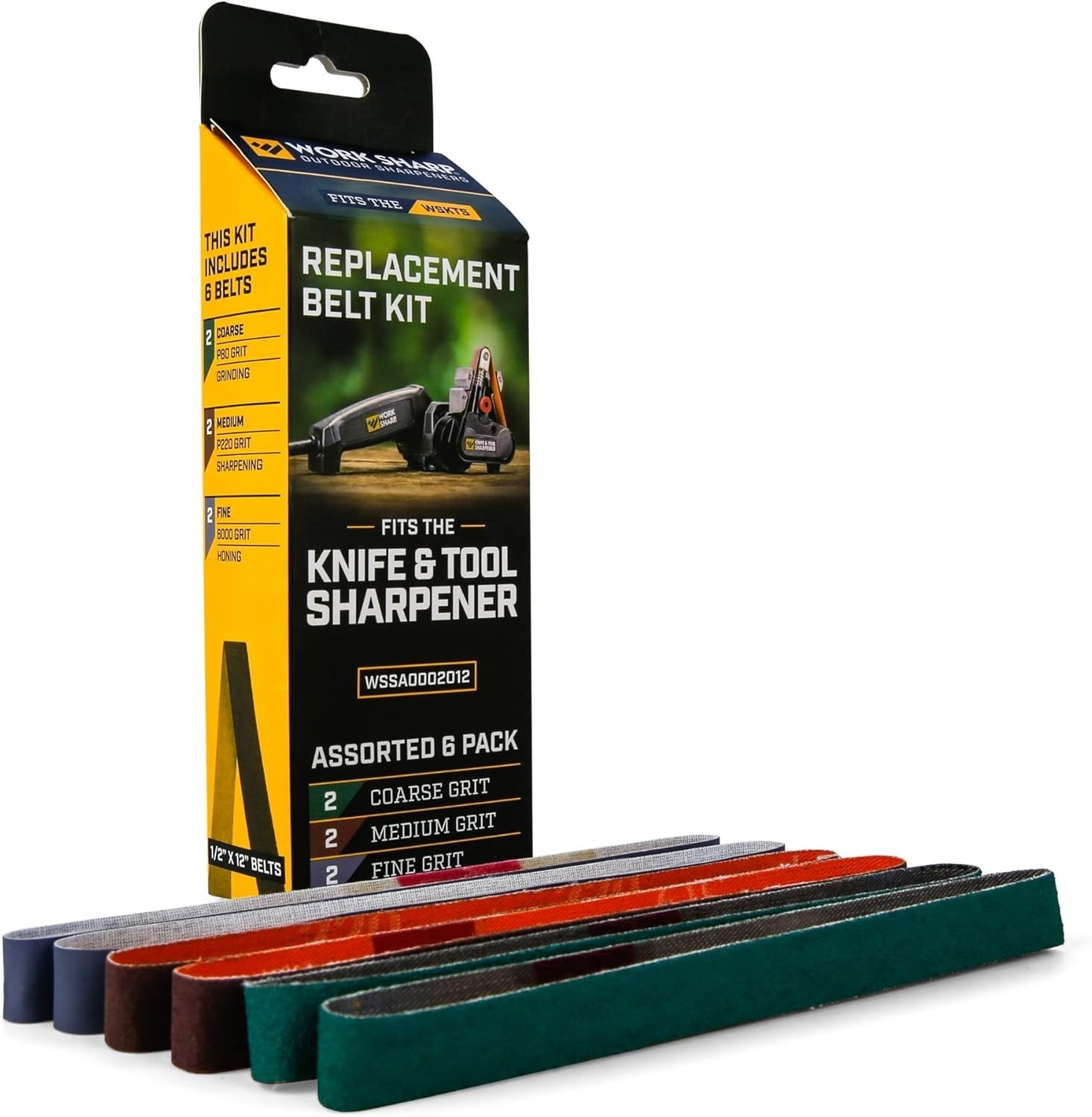 Professional Sharpener Belt Kit: P80, P220 & 6000 Grits for Optimum Tool Perf...
