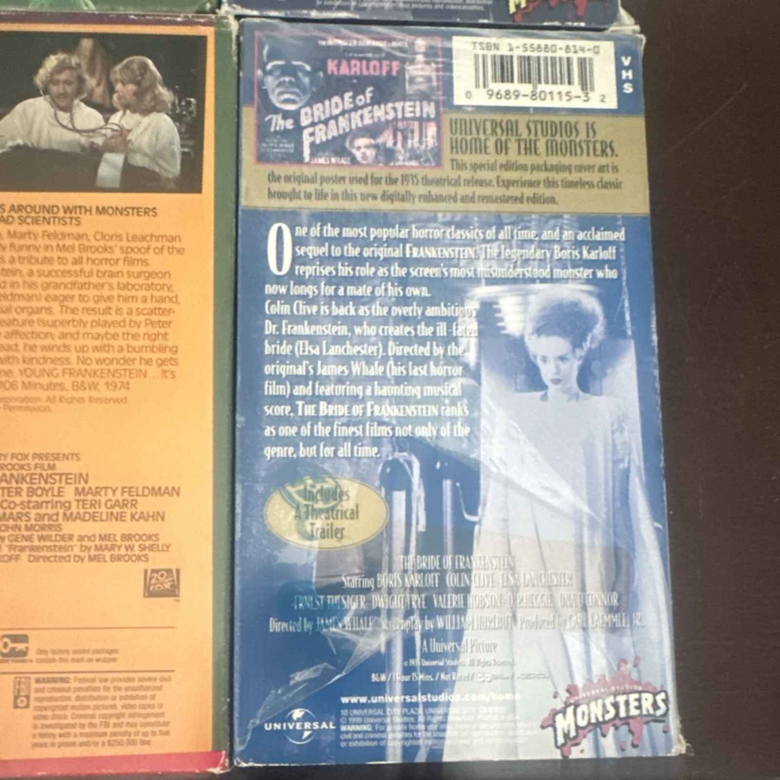 Universal Frankenstein Bride Young Frankenstein VHS Classic Monster Collection …