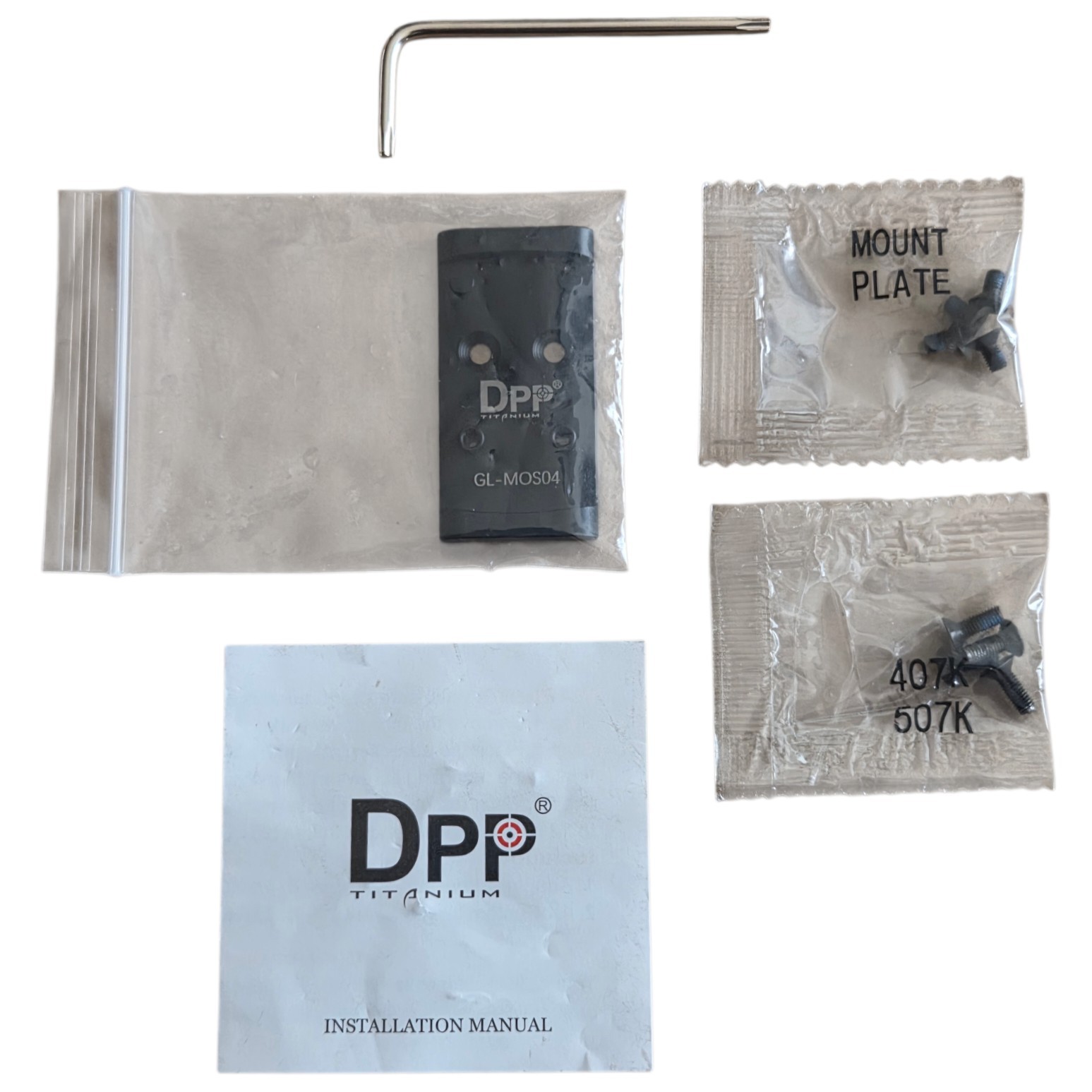 DPP Titanium Adapter Plate GL-MOS04 - Plate For Glock Standard MOS