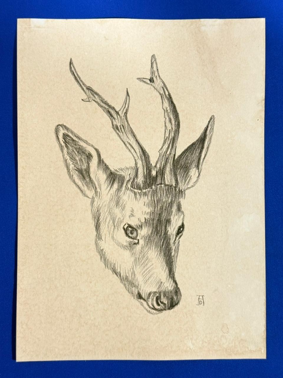 Alberto Durero (Handmade) Drawing on antique paper Signed and Sealed.