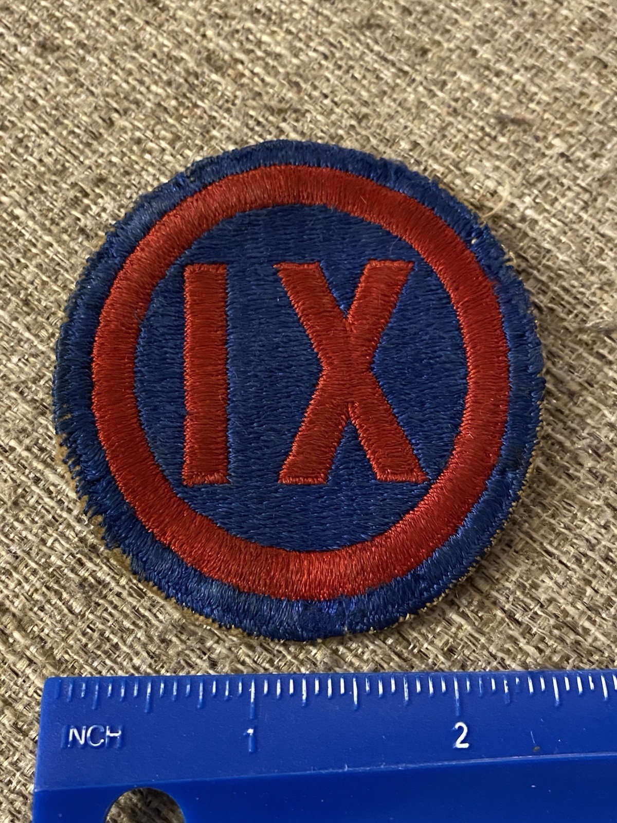 US Army 9th Corps IX Patch WWII Era INV10428