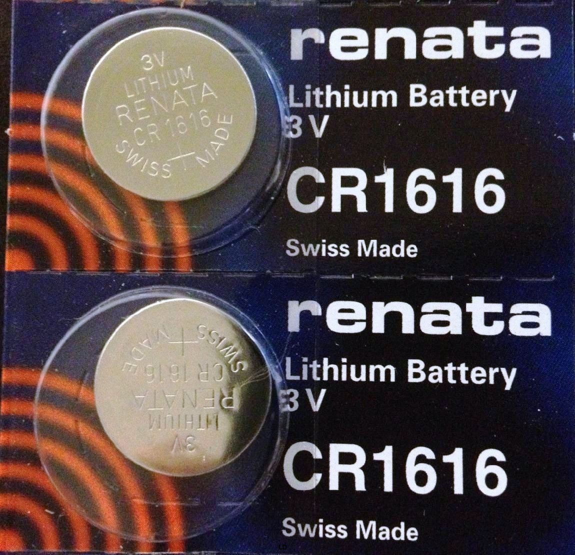CR 1616 RENATA WATCH BATTERY (2 piece) ECR1616 FREE SHIPPING Authorized Seller