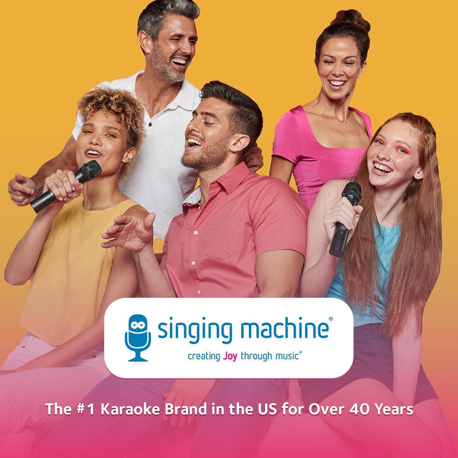 Singing Machine Groove Mini SML652BK Bluetooth Karaoke Machine with Wired Mic