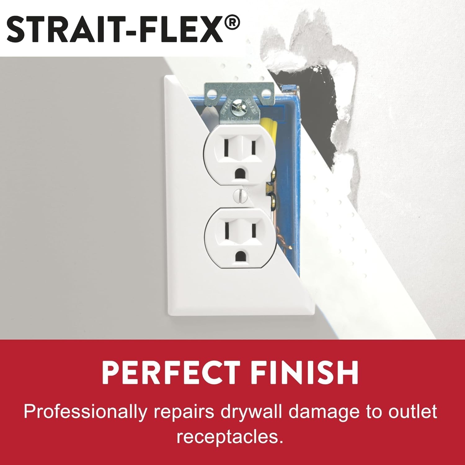 Quick-Fix Drywall Outlet Patch - Sandable Pre-Cut 10 Pack Perfect for Repairs