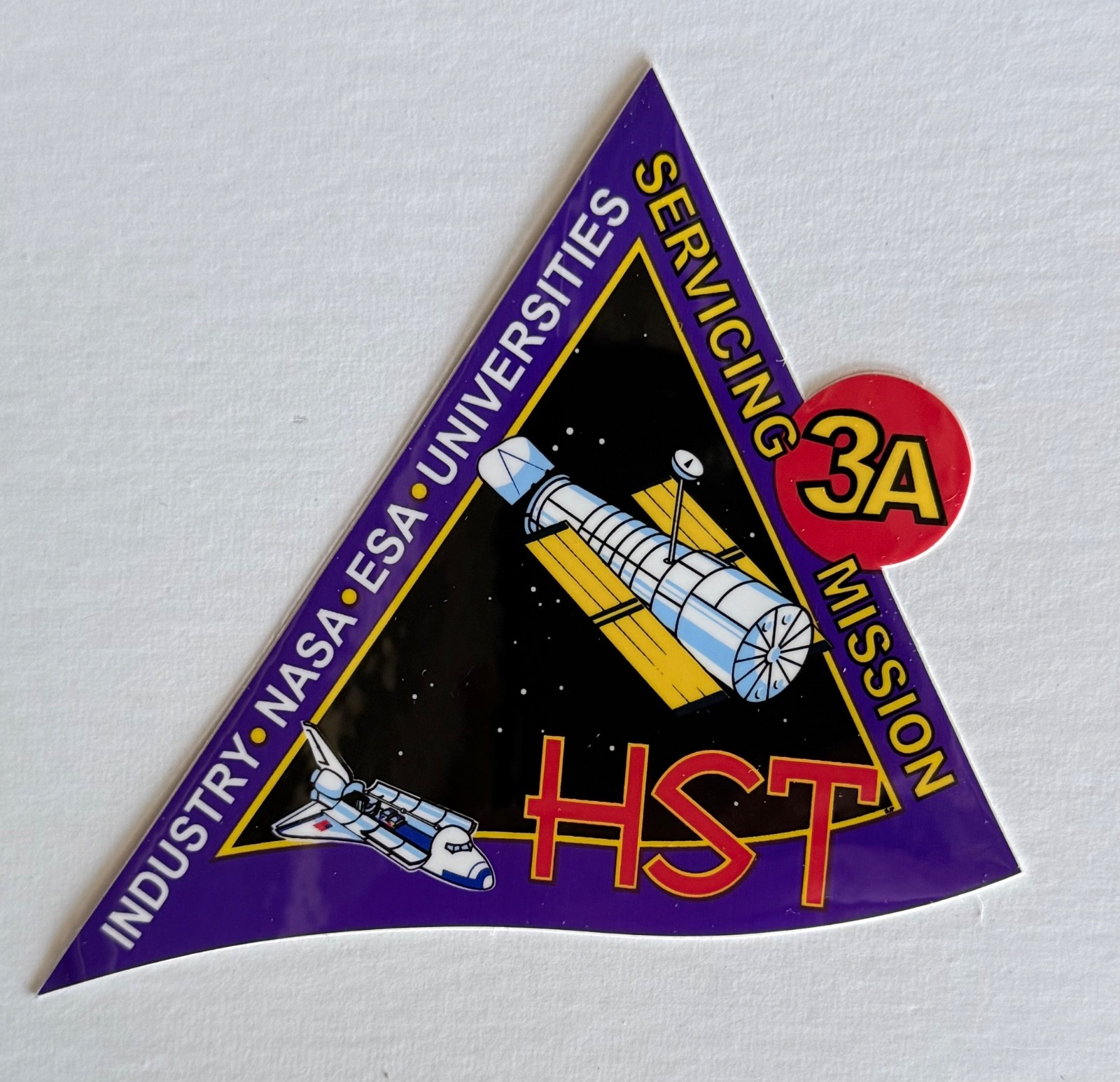 Vintage NASA STS-103 Sticker Decal Discovery Hubble Space Telescope Mission 3A