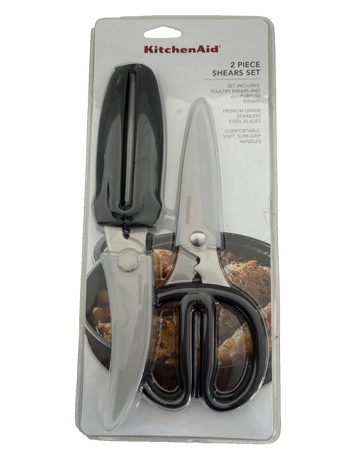 New KitchenAid 2 Pc Poultry Shears and Seafood Shears
