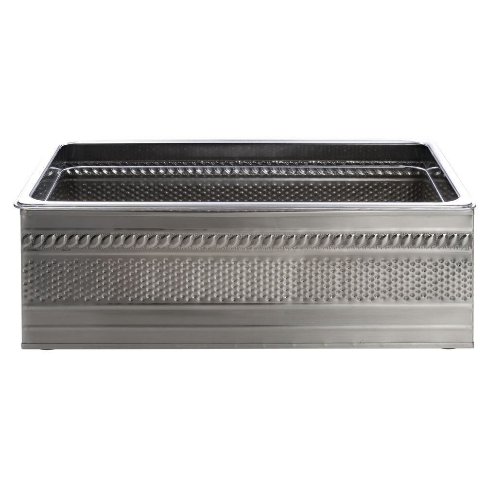 Cal-Mil 475-12-55 Stainless Steal Ice Housing, 12" Width x 20" Depth x 6.5"