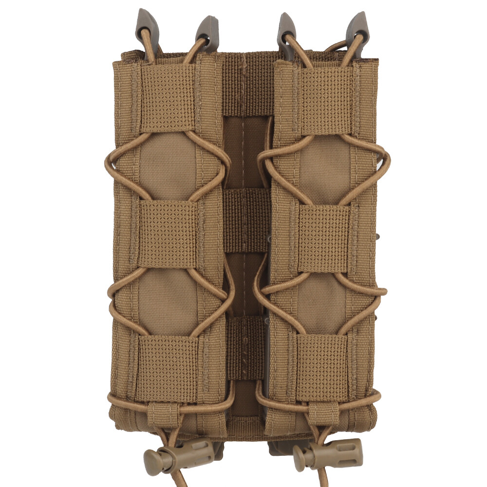 WST Tactical 9mm 45acp Double Mag Pouch Mag Carrier Holder MOLLE Open Top Camo