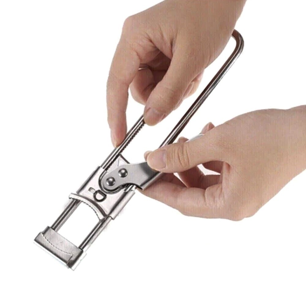 2PC Adjustable Jar & Bottle Opener Set, Stainless Steel Lid Gripper +/%%##