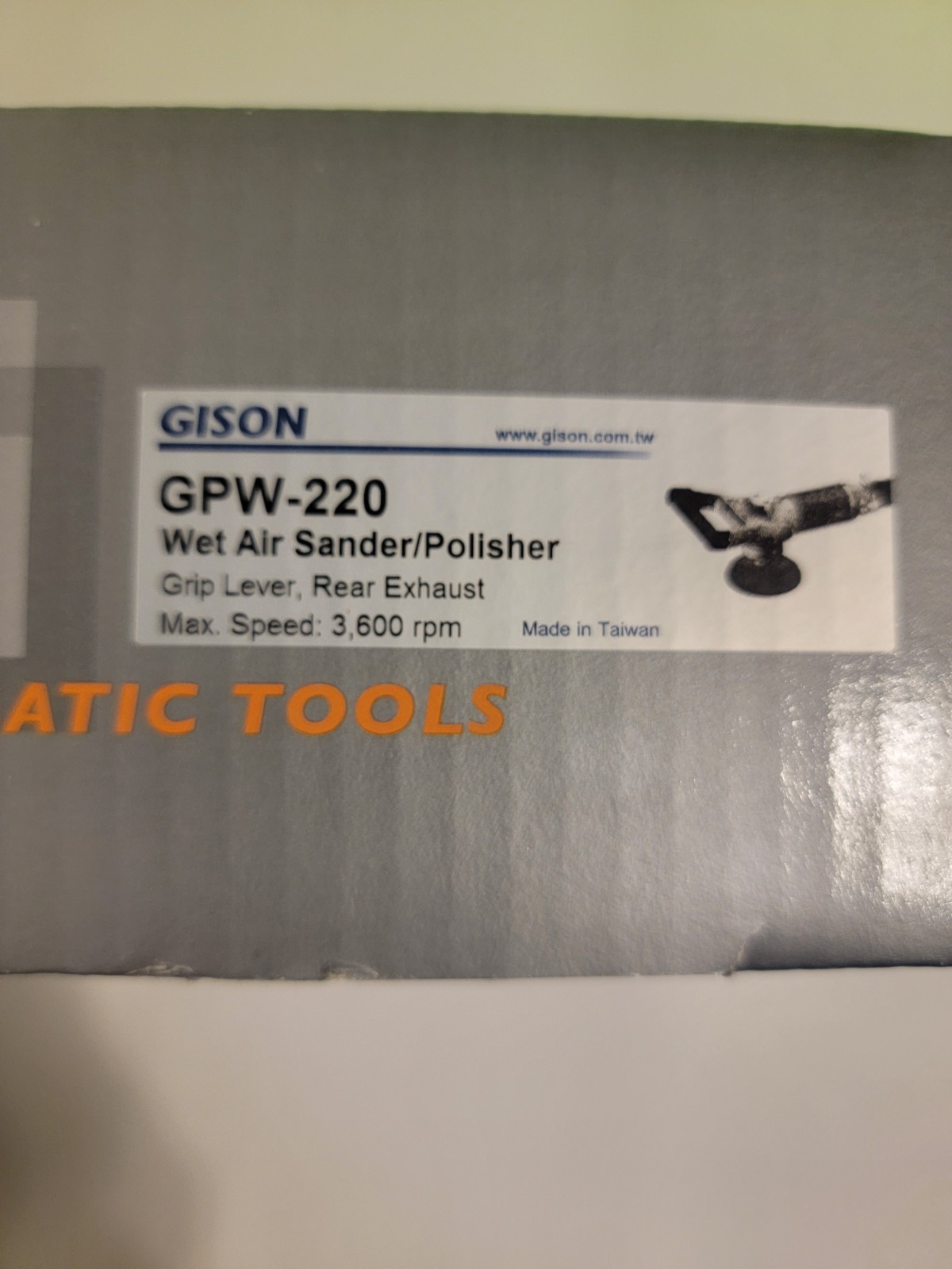 Gison GPW-220 Wet Air Sander/Polisher- Used