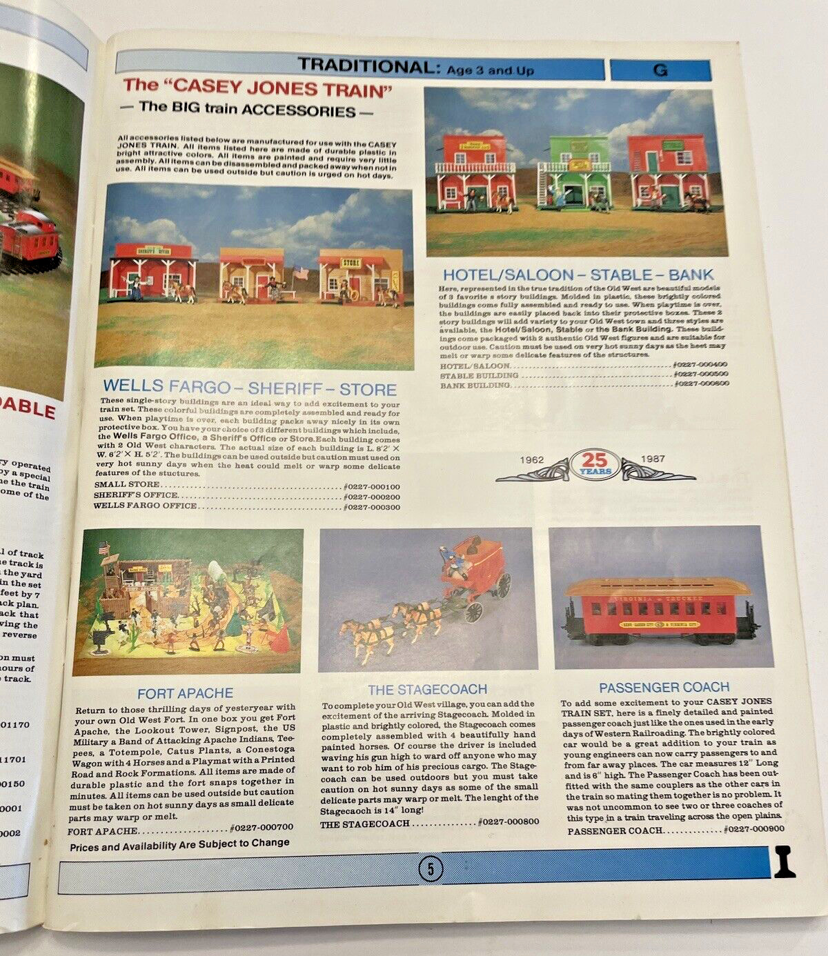 Catalog 1987 Trainalog Con-Cor Model Railroad Train Pricing 25th Anniversary