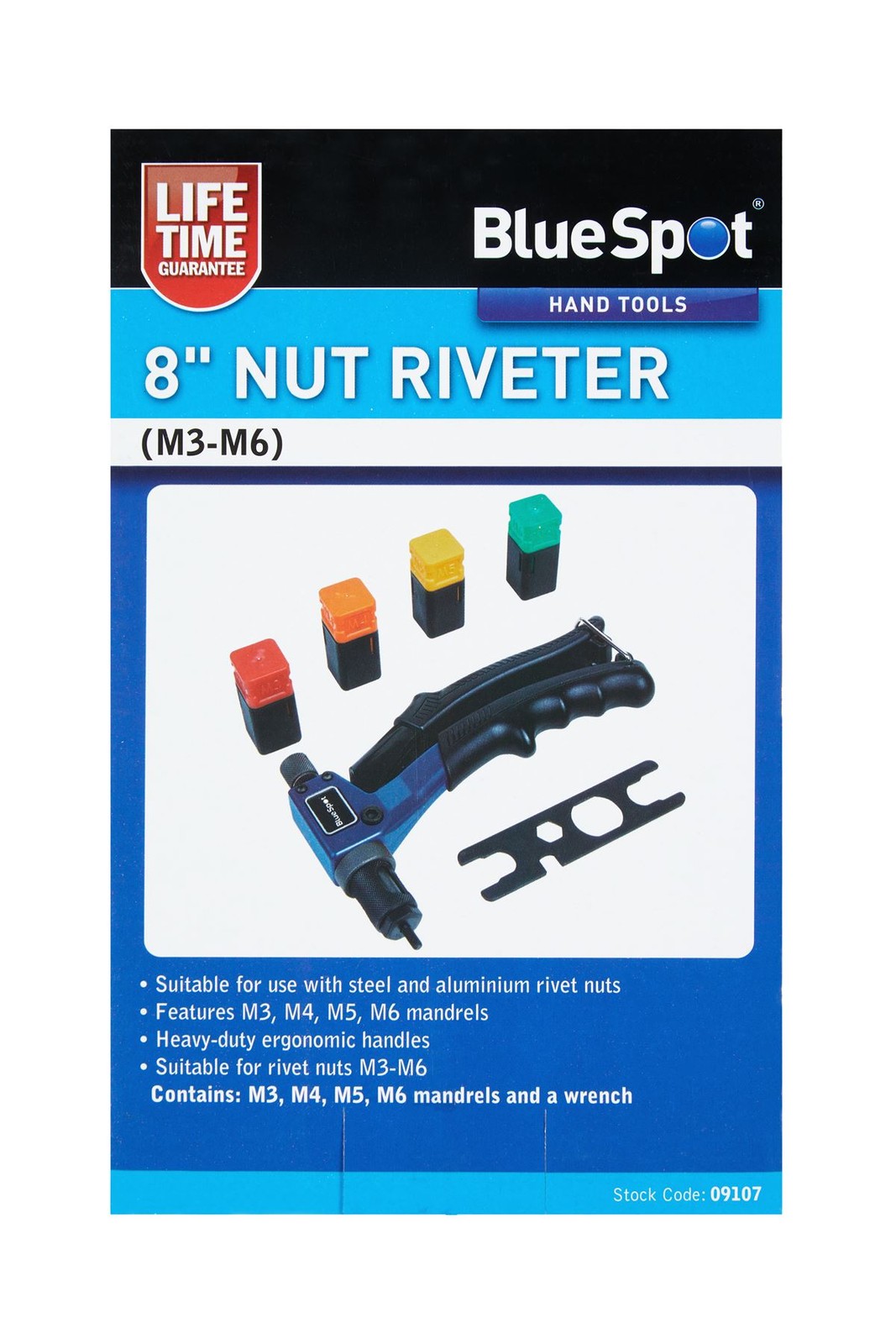 Blue Spot Tools - Riveteuse à écrous 8"