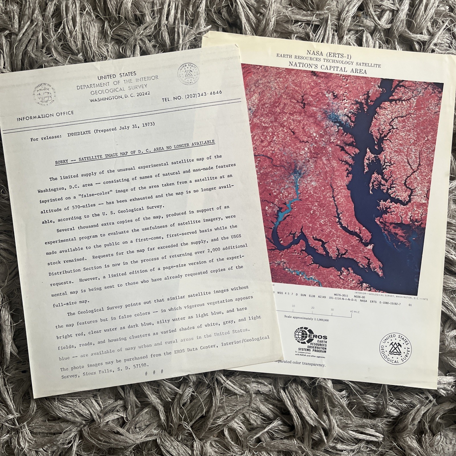 United States Department Of The Interior Geological Survey Washington Map NASA