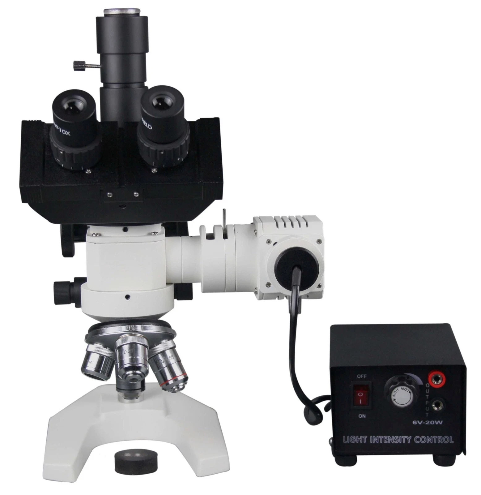 Industrial (Horseshoe Base) Metallurgy Reflected Light Microscope + 5MP Camera