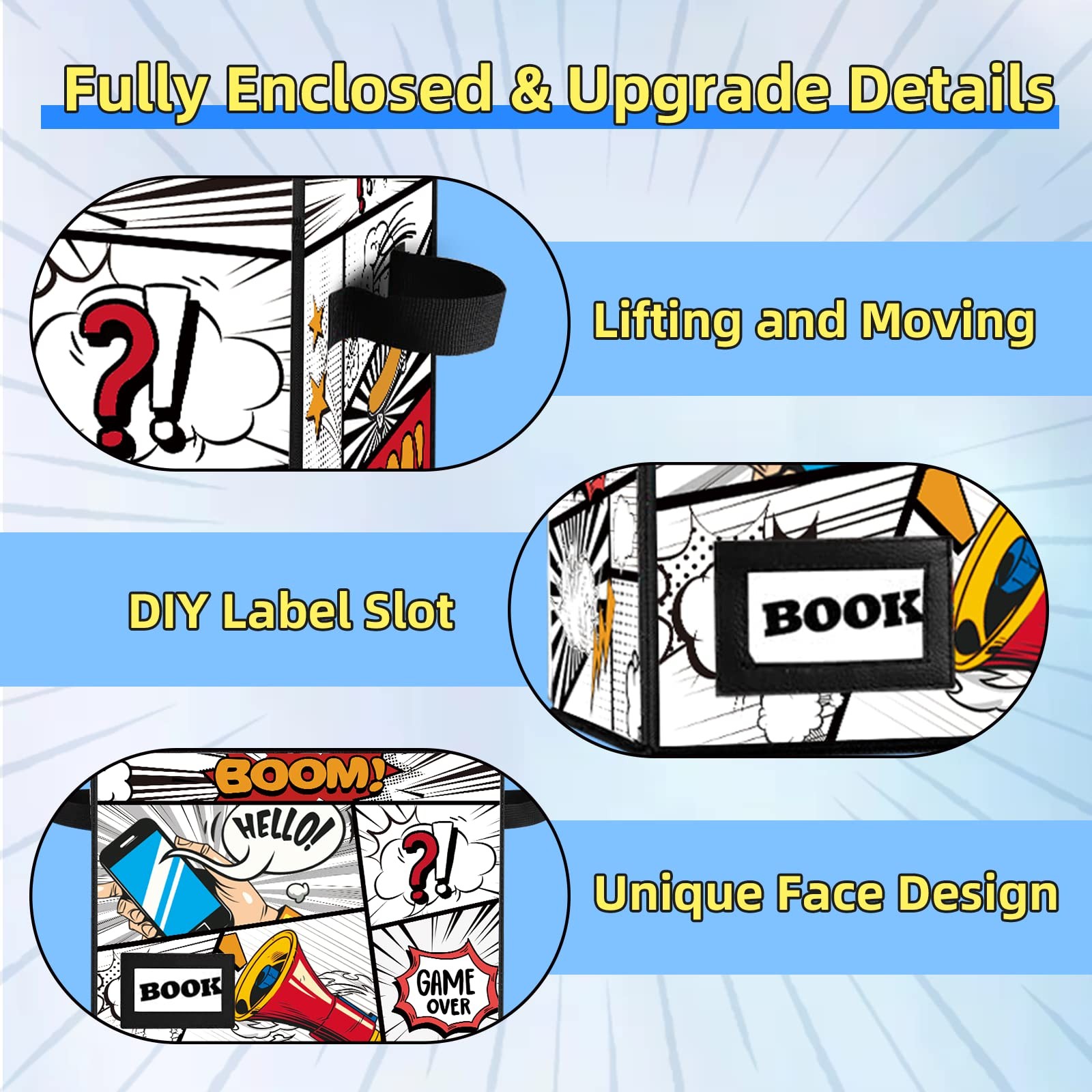 YNSZAS Collection Comic Book Storage Boxes, Protector Organizer 15.8" X 7.8" ...