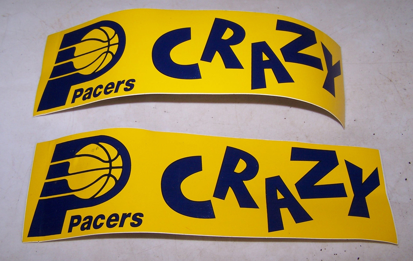 2 - 1997 Burger King Indiana PACERS CRAZY Bumper Stickers