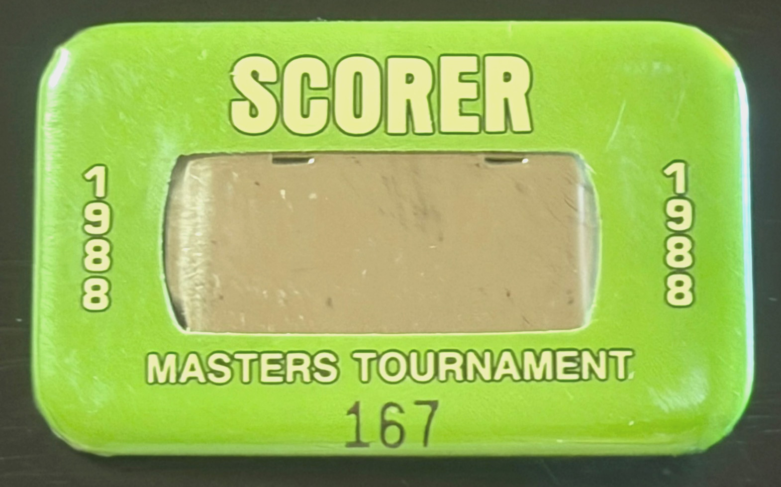 SANDY LYLE WINS 2ND 1988 MASTERS PRESS PIN 300 X RARER THAN ENTRANCE HOF