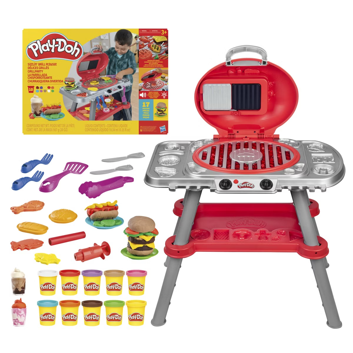 Play-Doh Sizzlin' Grill Playset with Lights + Sounds NEW IN BOX