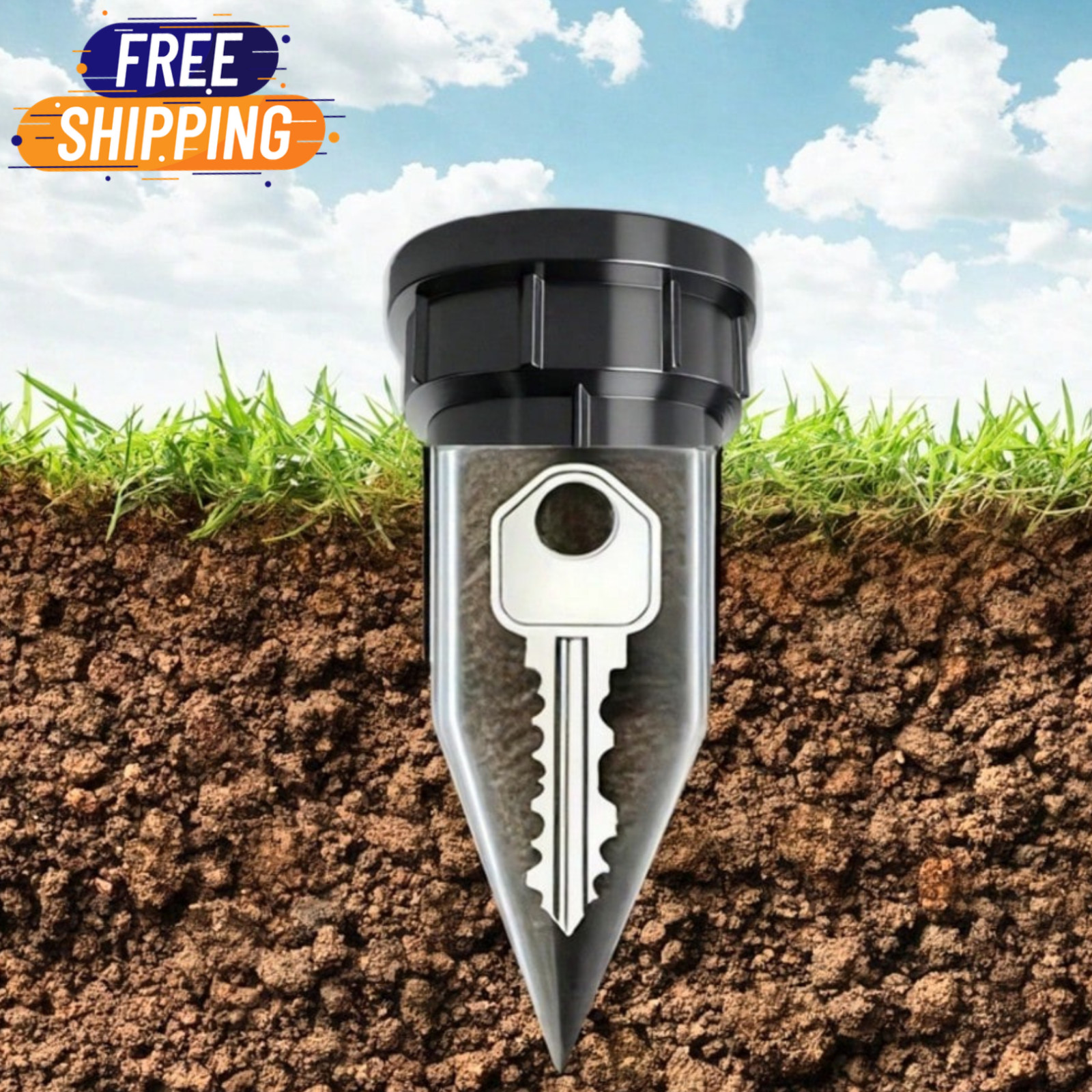 Outdoor Hidden Key Holder Underground Secret Spare Key Safe Garden Hide Box