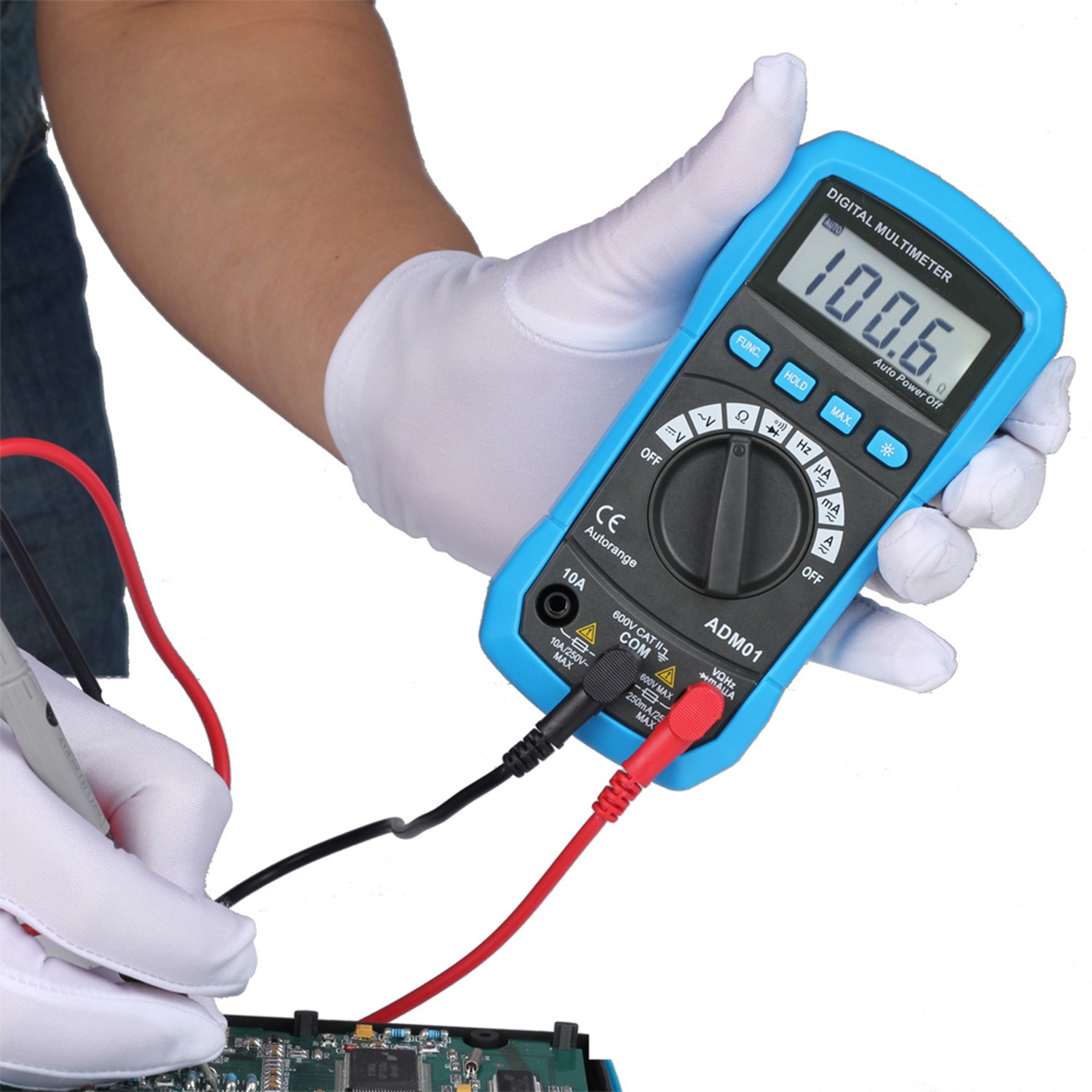 ADM01 DMM Digital Multimeter Hand-held LCD Display Auto Range AC/DC ITOM
