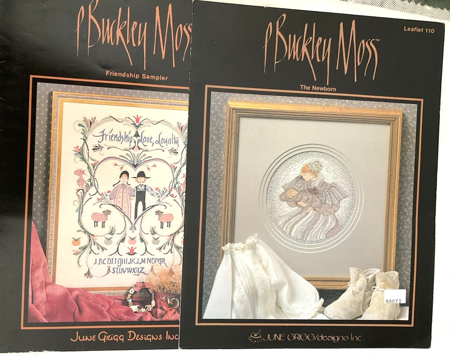 Counted Cross Stitch Lot of 2 Charts P Buckley Friendship Sampler & The Newborn
