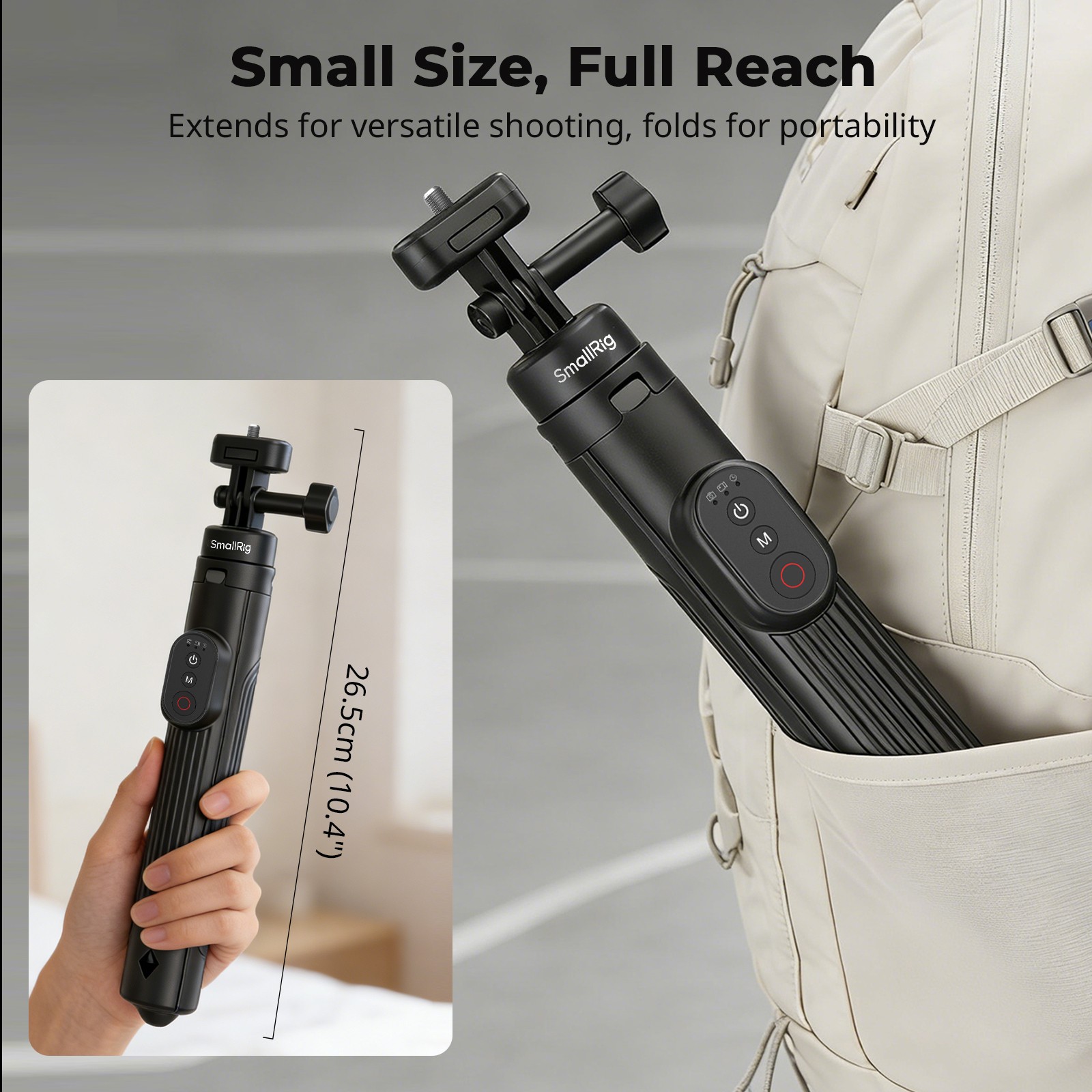 SmallRig 59" Selfie Stick Tripod with Remote Extendable Tripod Stand for DJI