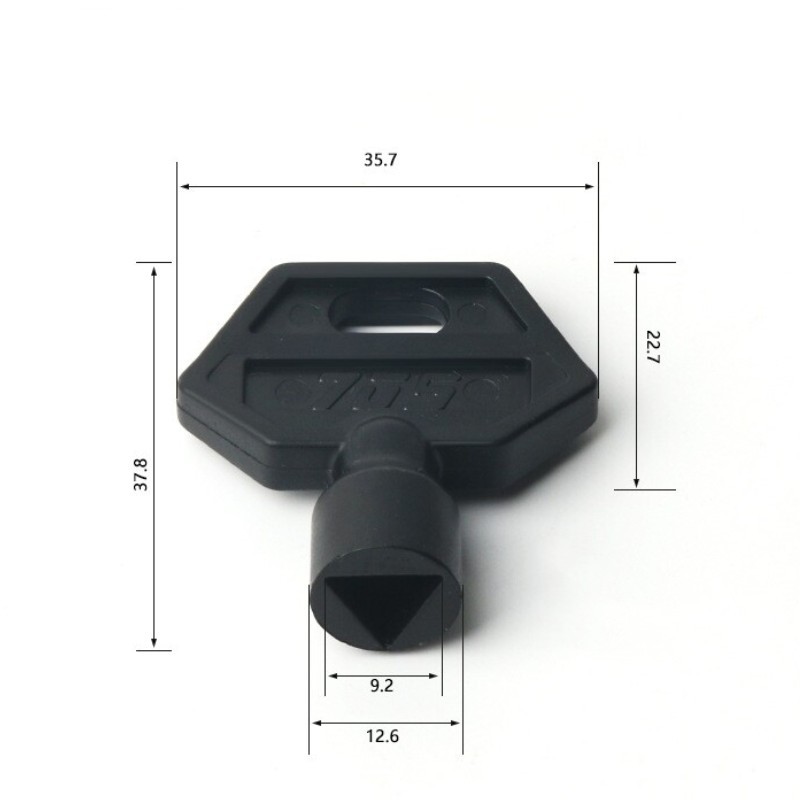15Pcs Plastic Triangle / Slotted Universal Key Black