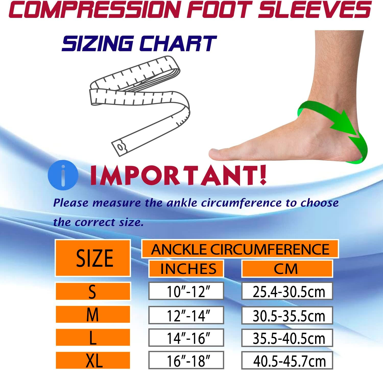 Infused Compression Ankle Brace, Silicone Ankle Sleeve Support, Pain Relief from