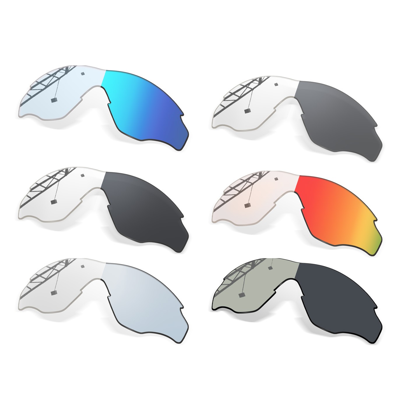 Transition Replacement Lenses for Oakley M2 Frame XL OO9343 Sunglasses