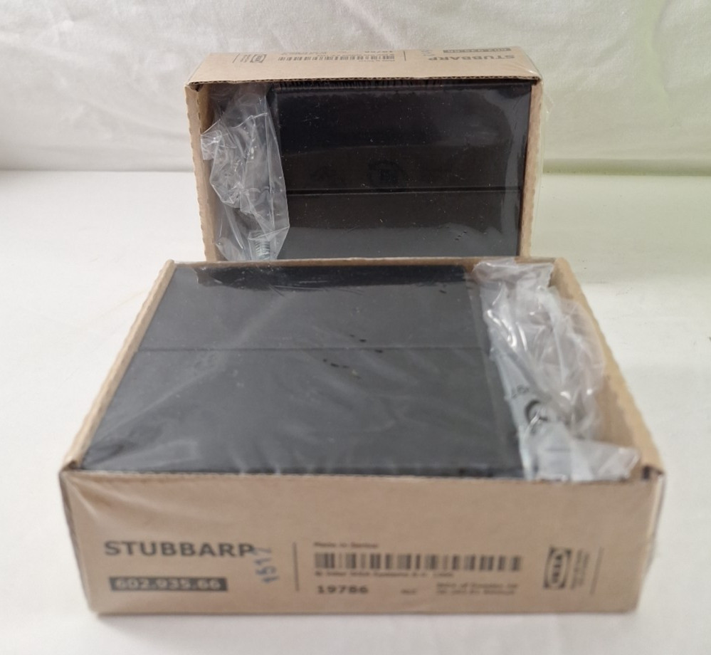 IKEA STUBBARP 4pk Black-Brown Furniture Leg Replacement 602.935.66 NIB NEW