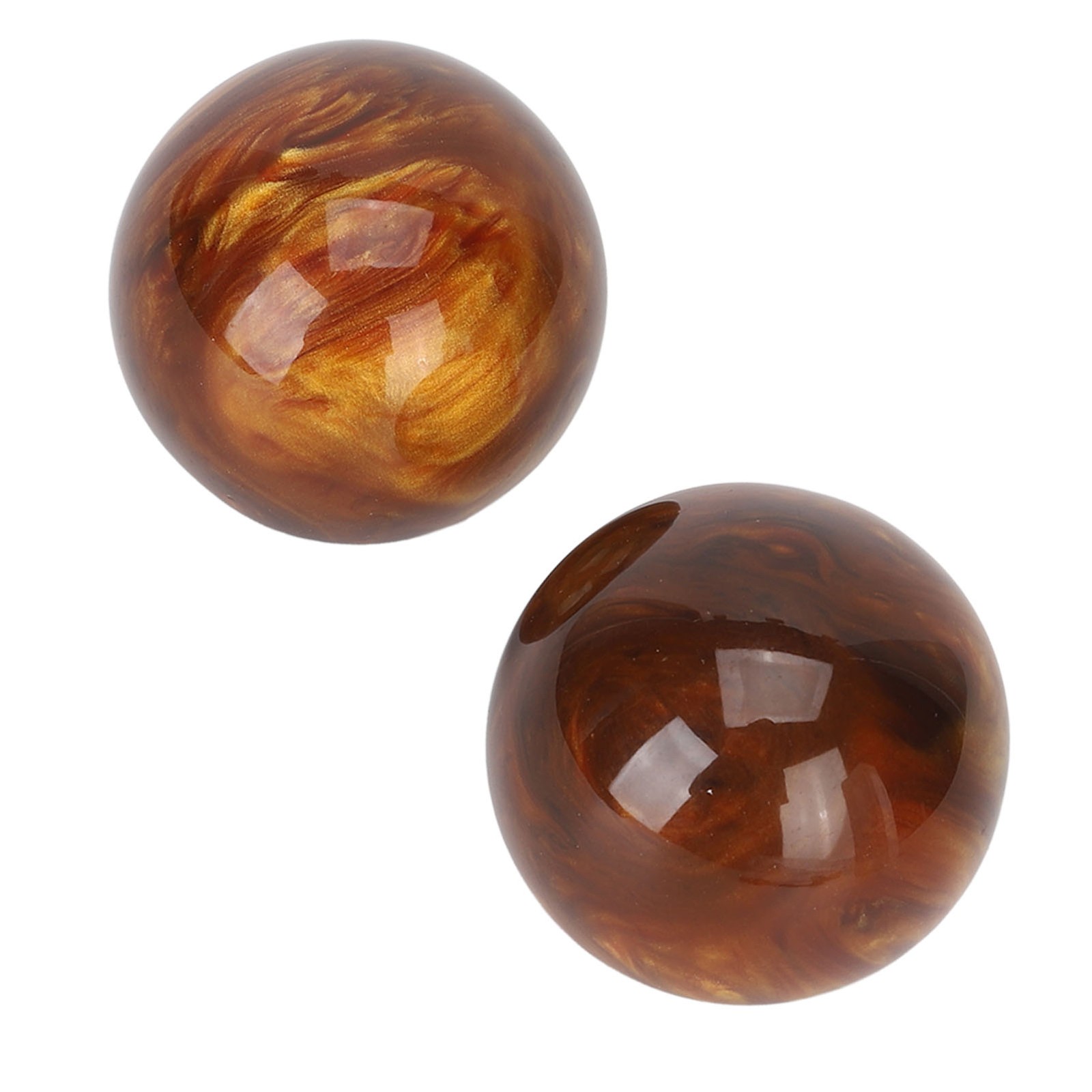 2pcs Baoding Fitness Ball 2in Coral Enhance Hand Strength Chinese Health WT