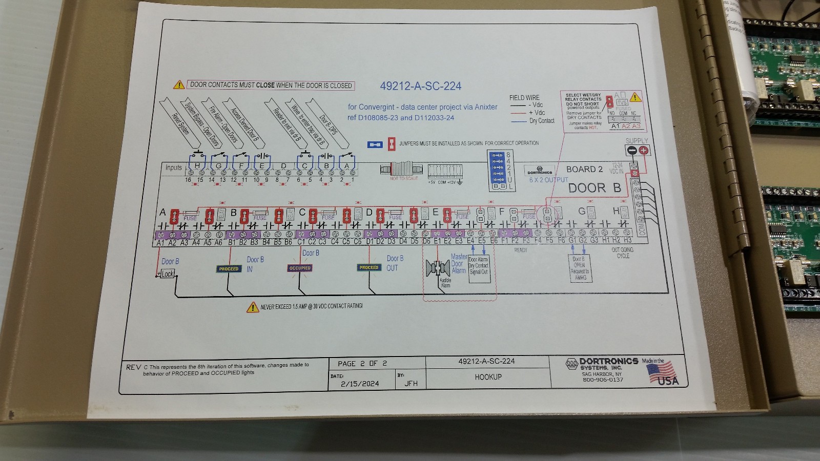 Dortronics 49212-A-SC-224 Man Trap Access Control Panel w/ Cabinet