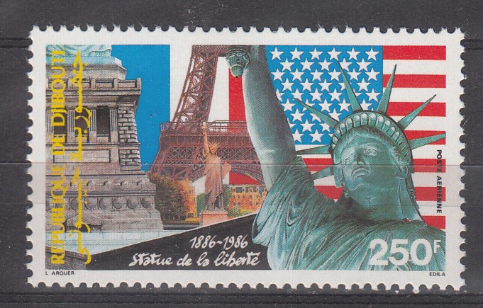 W DJIBOUTI C222 STATUE OF LIBERTY CENTENARY