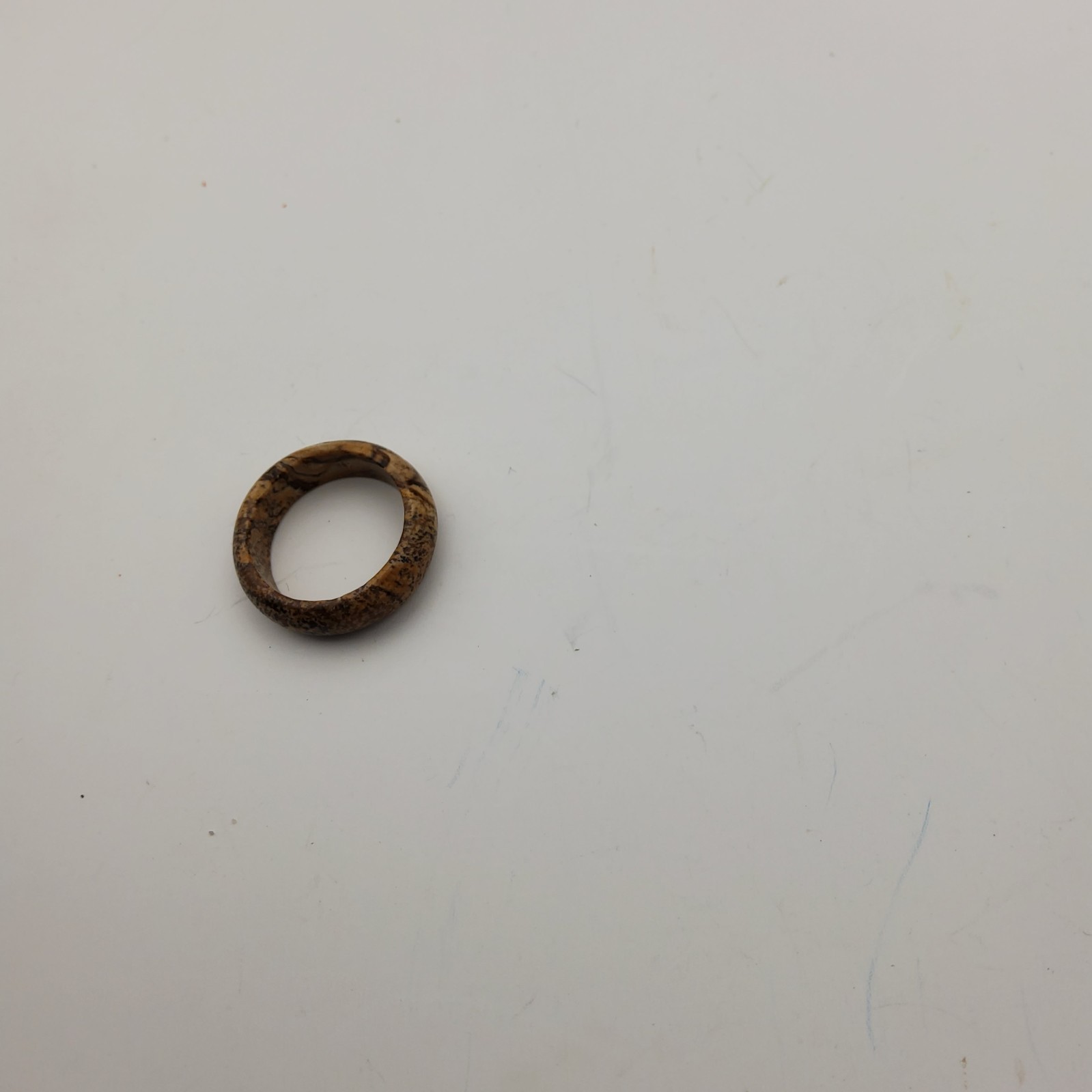 Natural Stone Brown Ring Band size 6