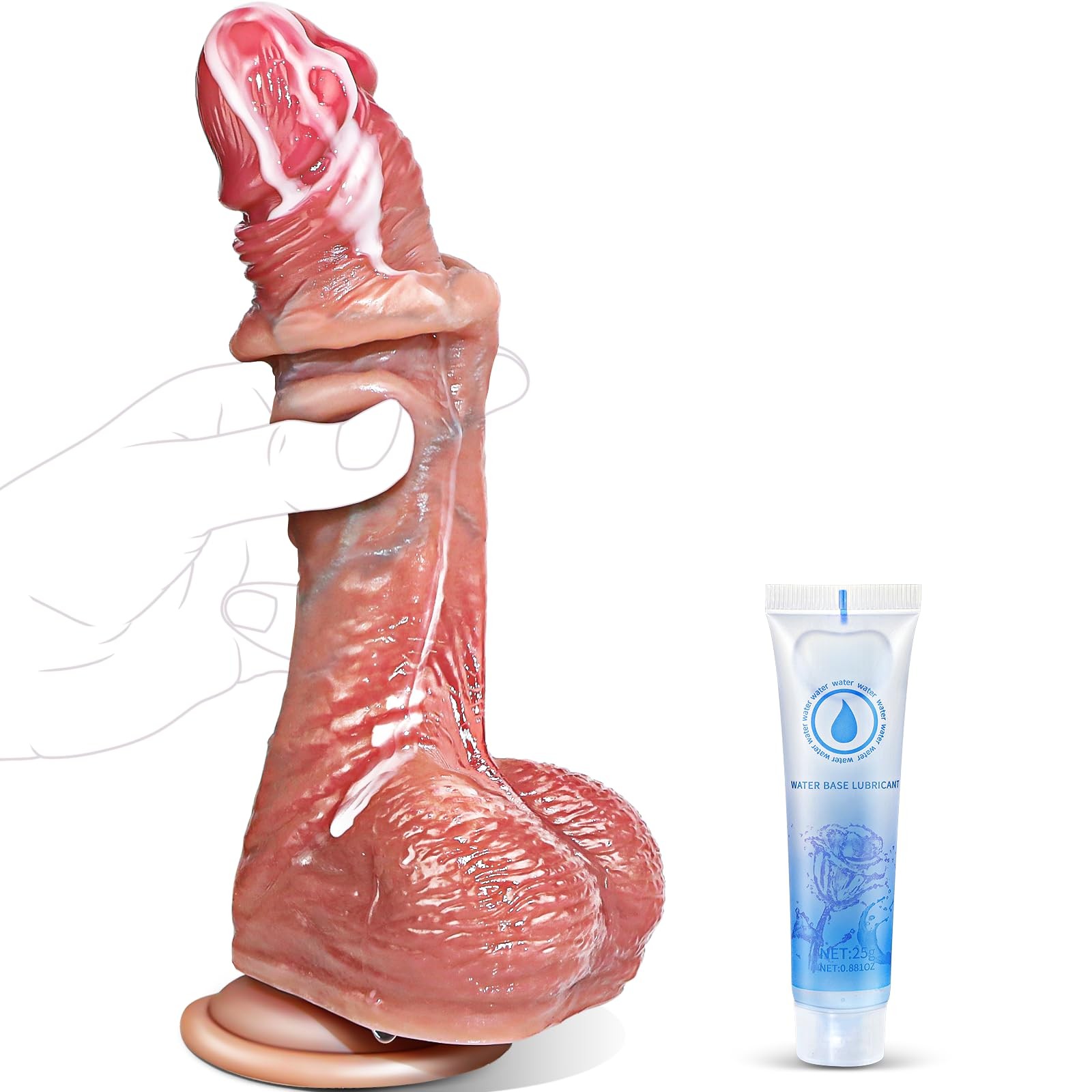 Sex Toys Realistic Movable Foreskin Dildos, Adult Toy Thick Penis Anal Dildo ...