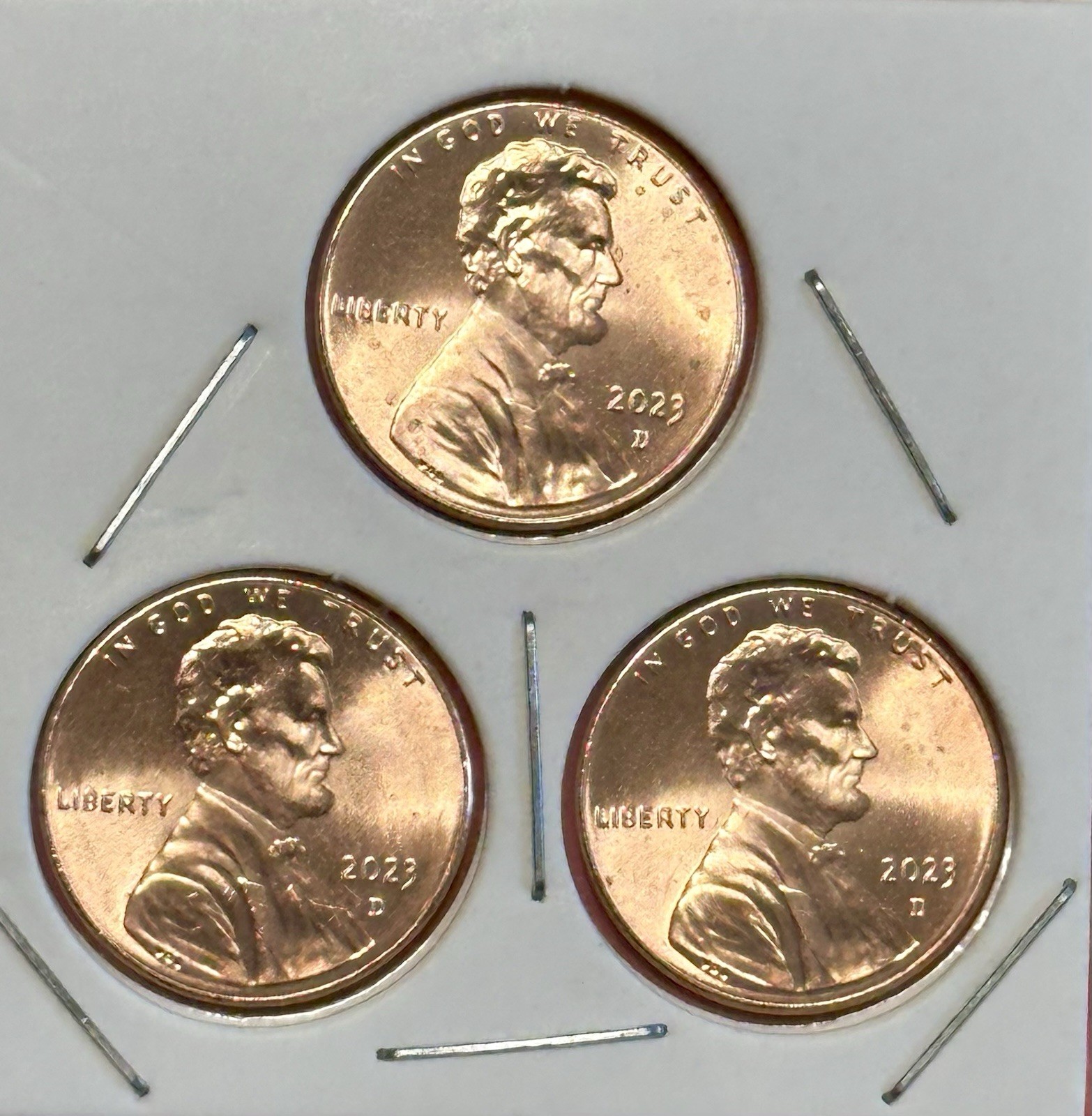 2023 D Lincoln Shield Cents  Gem BU - Lot of Three 🇺🇸 #156