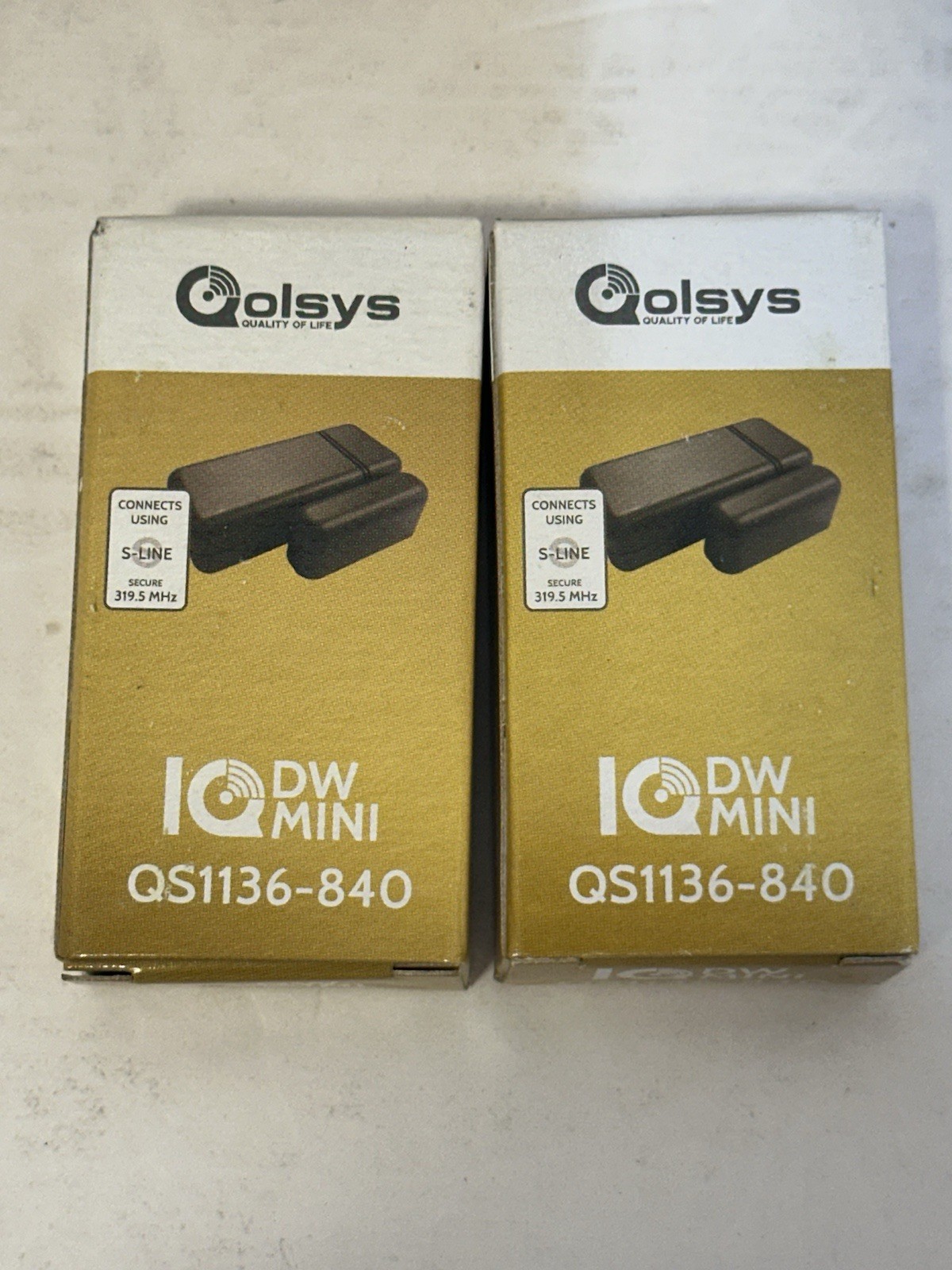 LOT OF 2 x Qolsys QS1136-840 IQ MINI Door window S-Line Sensor BROWN New