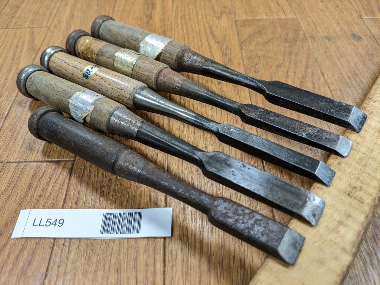 Japanese vintage chisel tataki Nomi Japan Signed Old 19.14.9.12.15mm LL549