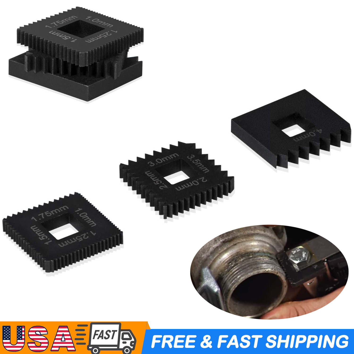 Heavy Duty Metric Dies Set 202817 for 7402 Universal Outside Thread Chaser
