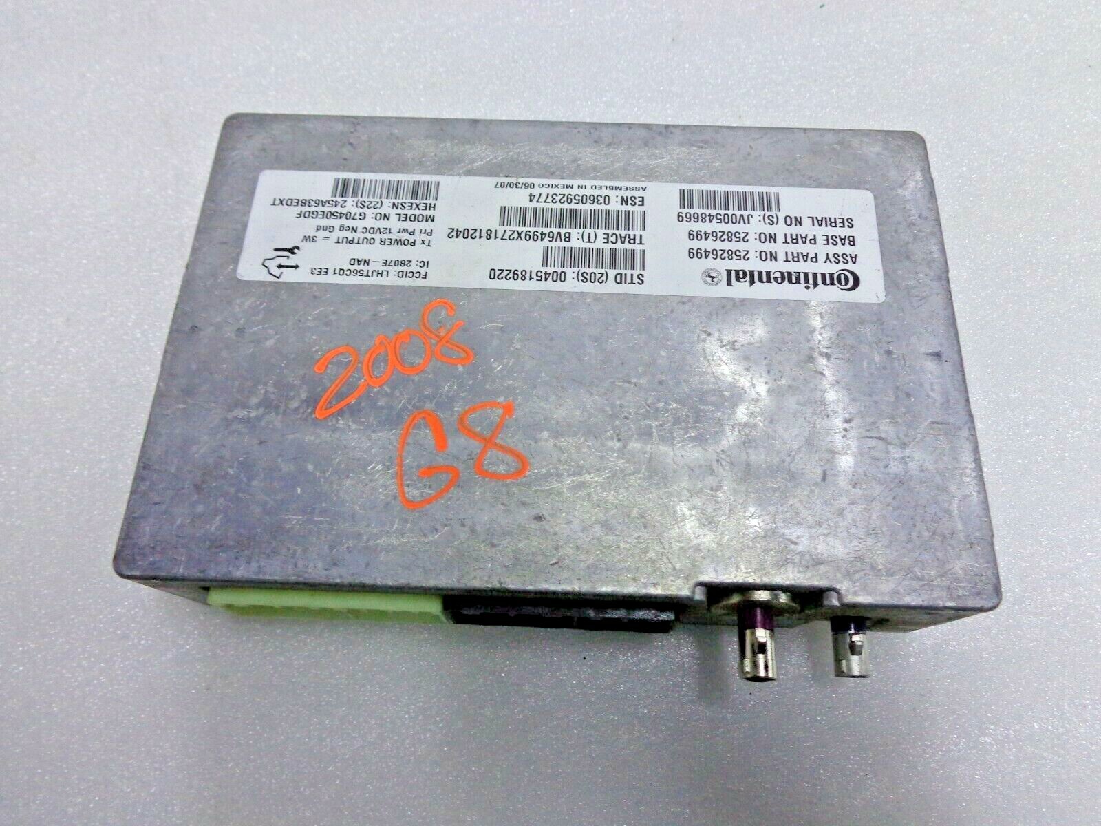 2008-2009 GMC PONTIAC G8 ONSTAR COMMUNICATION MODULE 25826499 OEM #28C