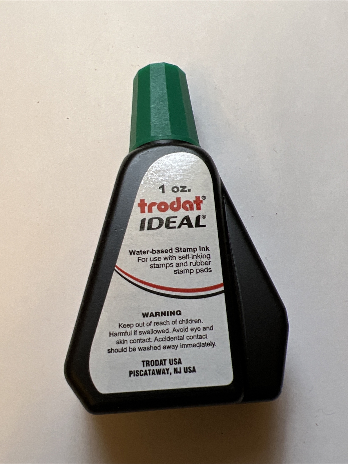 Trodat & IDEAL Refill Stamp Ink, 1 ounce Bottle, Green INK Trodat Green Color