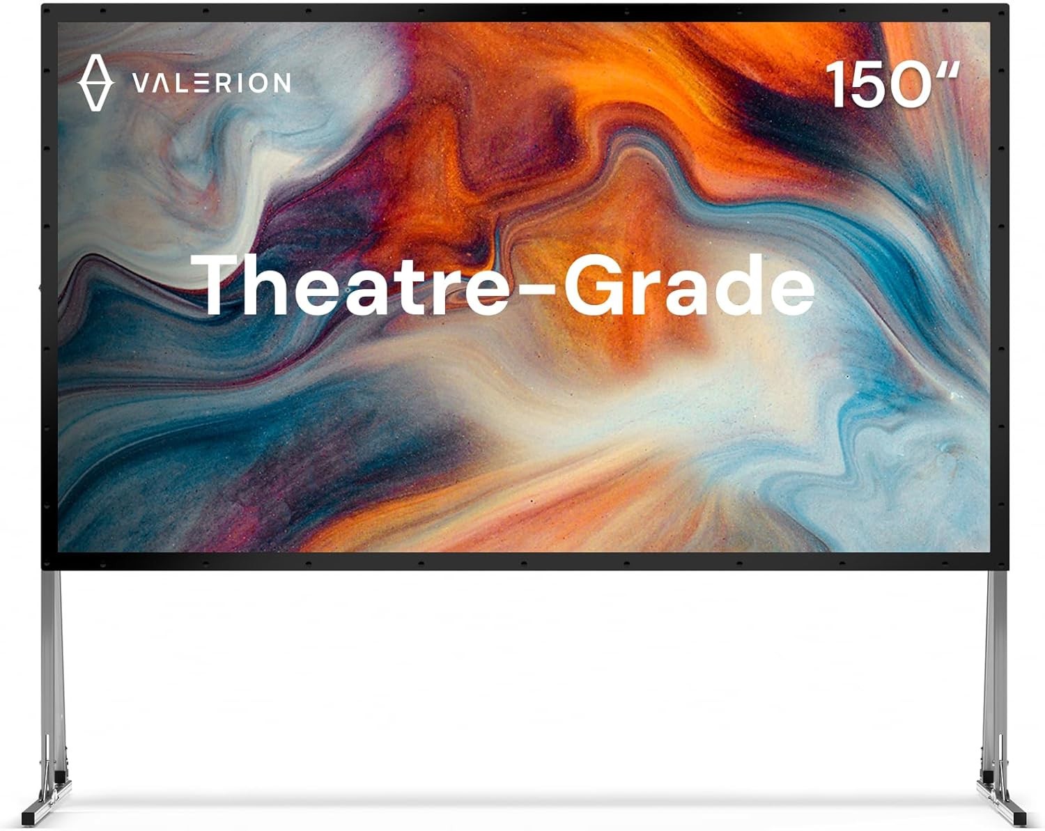 150" Valerion Outdoor Projector Screen, 3-Min Setup, Portable, lightweight, READ