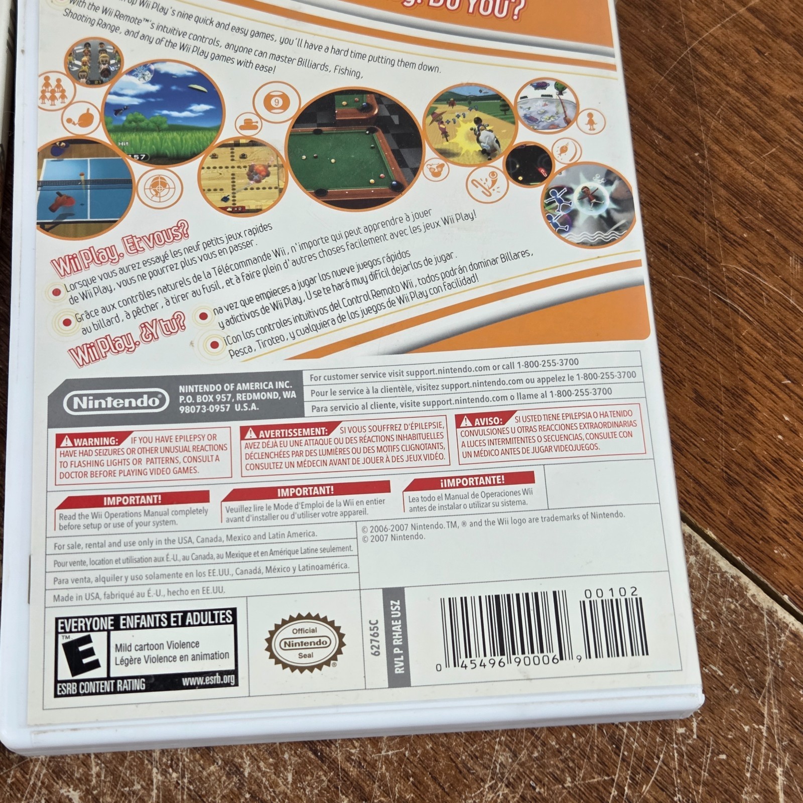 The Hunt Wii PLAY Empty Cases Nintendo Wii 2007